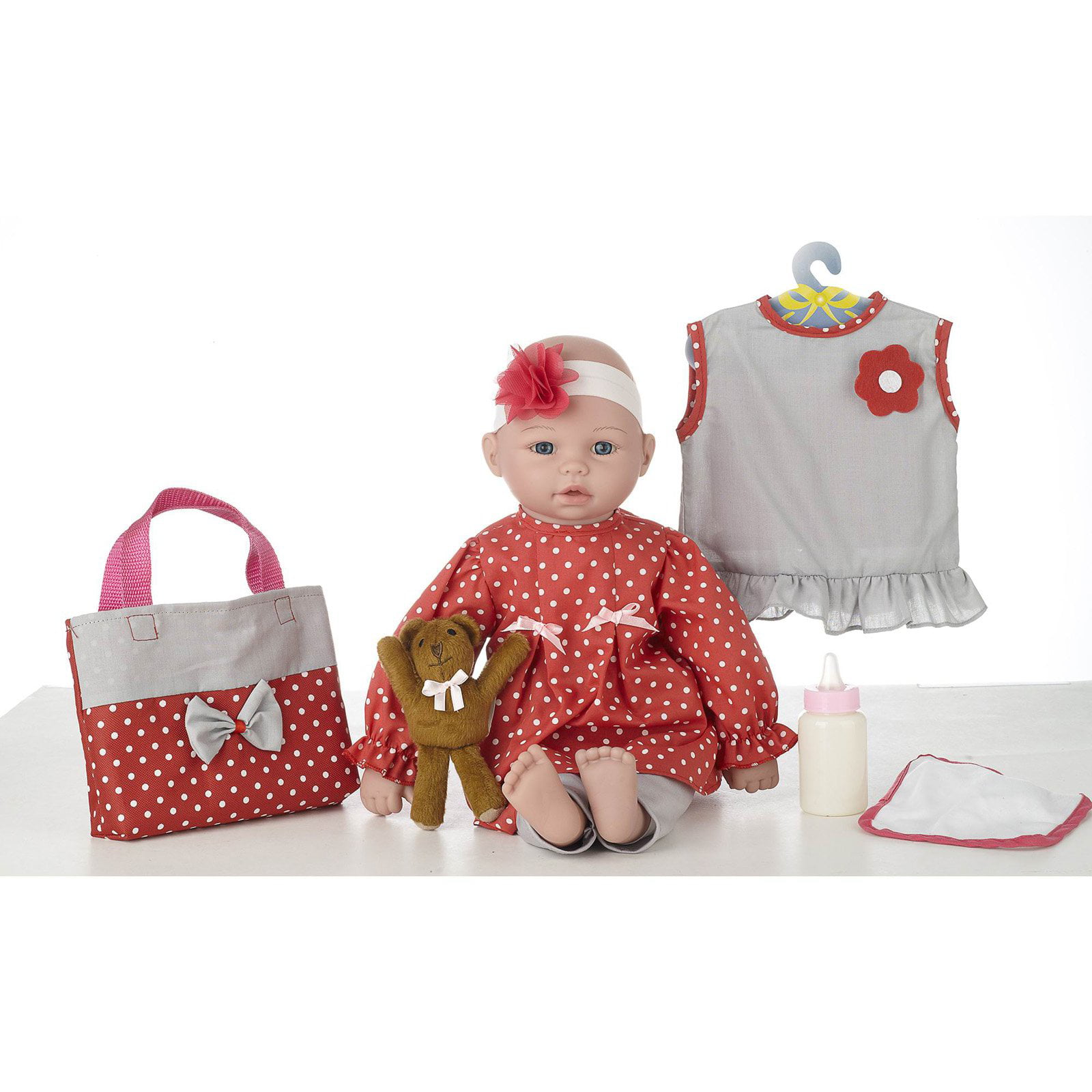 Baby Emma Doll With Accessories and Plush Toy Kids Xmas Gift Playset Kingstate