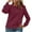 Wine, variant on DDAPJ pyju Womens Textured Sweatshirt Cabble Knit Pullover Sweater Lightweight Crewneck Sweatshirts Pink L
