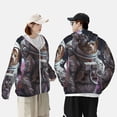 thumbnail image 4 of Balery Cat Astronaut In Space Sudadera ligera de manga larga con capucha y protección solar UPF 50+ para hombre y mujer, ideal para pesca y running-Large, 4 of 7
