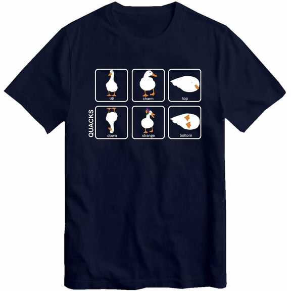 Funny Physics Duck Pun T-Shirt Quarks Science Humor Graphic Tee