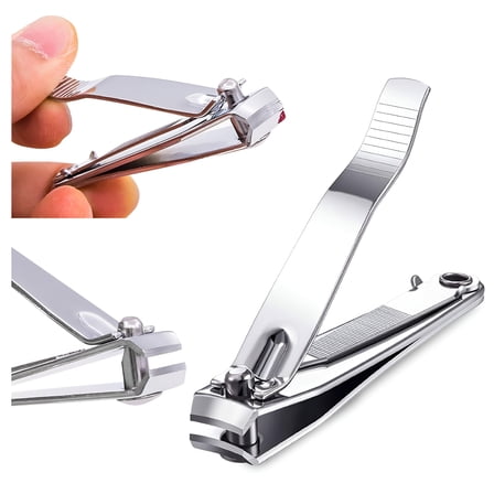 FACEGA Heavy Duty Nail Clippers For Thick Nails, Stainless Steel Finger Nail Cutter