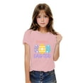 thumbnail image 6 of Virmaxy Kids Easter Egg Hunt Outfit - Cute Rabbit Graphic Cotton T-Shirt with "Happy Easter" Text for Toddler Boys & Girls Playdate, Sunday Brunch Pink-8 4 Years, 6 of 8