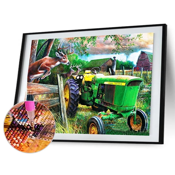 Cuadros Decorativos 5D bricolaje completo taladro diamante pintura granja ciervos Cruz puntada bordados Kits Sywqhk Nuevos Originales