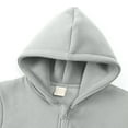 thumbnail image 6 of CAICJ98 Kids Soft Brushed Fleece Hooded Sweatshirt Kids Toddler Zip Up Hoodie for Boys or Girls Light Gray,9-10 Years, 6 of 7
