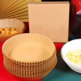 thumbnail image 3 of 100 Pcs Papier Parchemin Rond pour Cuisson Antiadhésif pour Cuisson Ciré Résistant à l'Huile pour Grillade Brun, 3 of 8