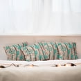 thumbnail image 3 of Ambesonne Nautical Throw Pillow Cover 4 Pack, Shell Helm and Ship, 16", Turquoise and Brown, 3 of 6