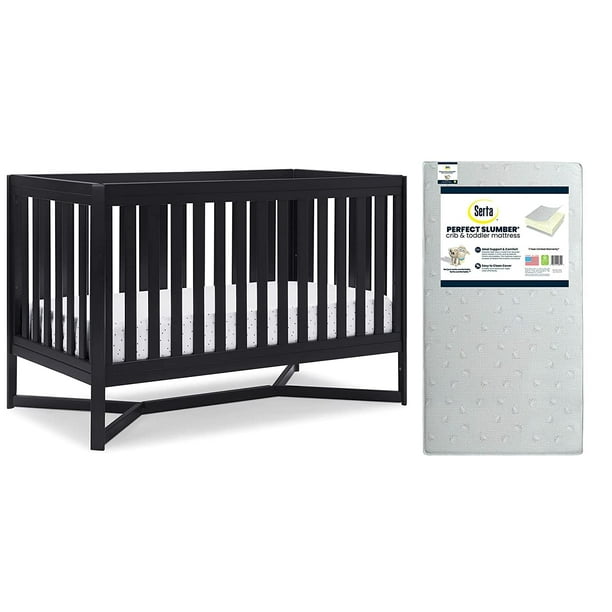 Good Home Tribeca 4-in-1 Baby Convertible Crib + Serta Perfect