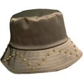 thumbnail image 5 of CoCopeaunts Plain Women Bucket Hat Bead Decorate Fisherman Hat Outdoor Wild Flat Top Foldable Basin Hat Four Seasons All-Match, 5 of 8