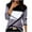 Multicolor, variant on Zpanxa Women's Geometric Print T-Shirt Long Sleeve Round Neck Loose Fit Casual Top Comfortable Daily Wear