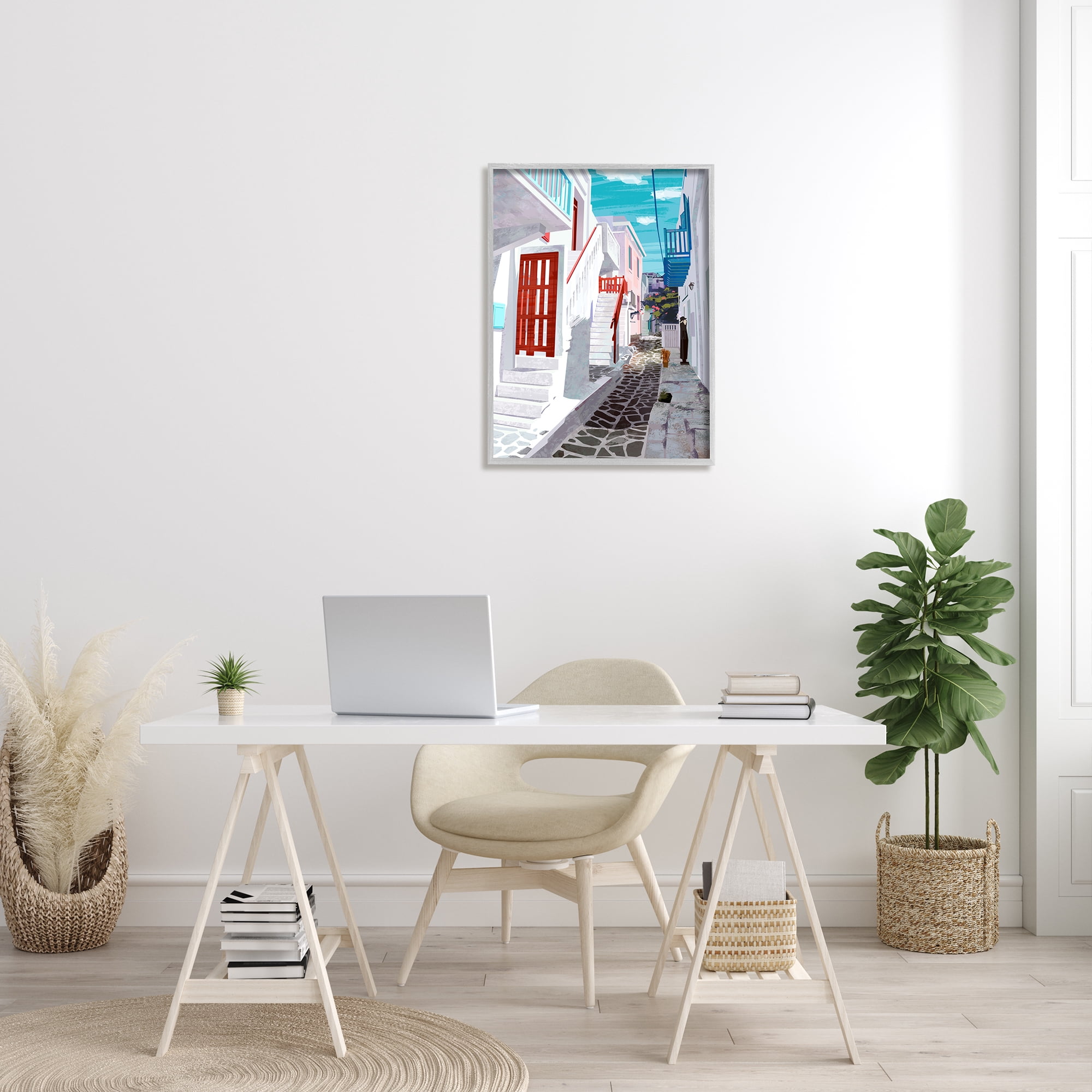 Stupell Industries Stone Path Alleyway Nautical City Architecture Quiet Street, 24 x 30, Designed by Ziwei Li