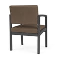 thumbnail image 5 of Lenox Steel Reception Waiting Room Guest Chair / Charcoal Steel / Brown, 5 of 5