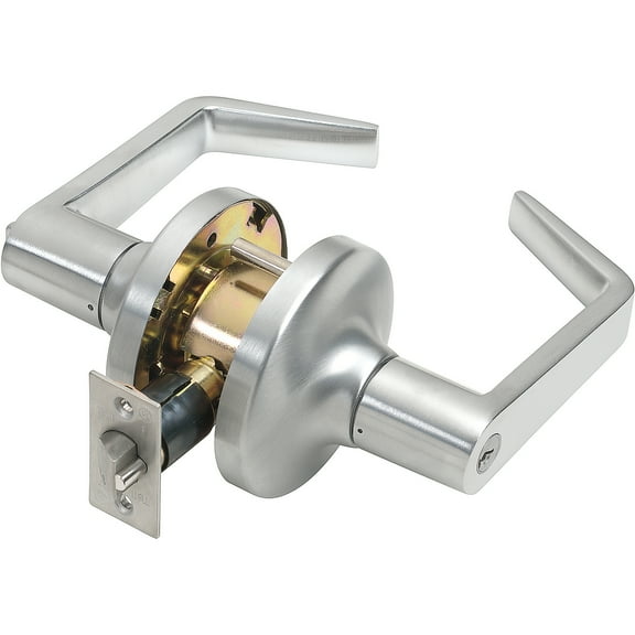 Cortland Grade 2 Heavy-Duty Entry Lever, Satin Chrome