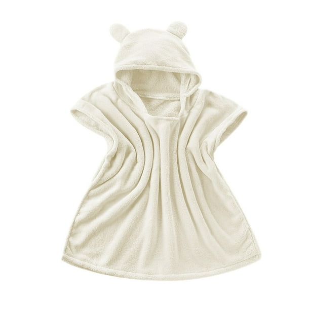Yhmxh Decoración del baño Toalla con capucha para niños Toalla de baño Toalla absorbente de fibra Toalla de limpieza Capa con capucha para niños Toalla de baño para niños