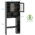 thumbnail image 6 of Vabches Over The Toilet Storage Cabinet, Farmhouse Bathroom Space Saver Organizer Storage Cabinet with Adjustable Shelf and Acrylic Doors, 6 of 6