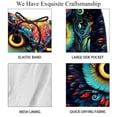 thumbnail image 4 of luoweisi Men's Beach Shorts Quick Dry Swim Trunks with Mesh Lining Cartoon Owl XL, 4 of 5