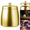 thumbnail image 6 of Yucurem Smokeless Odorless Windproof Ashtray with Lid Metal Tabletop Ash Tray Indoor Storage (Gold), 6 of 10