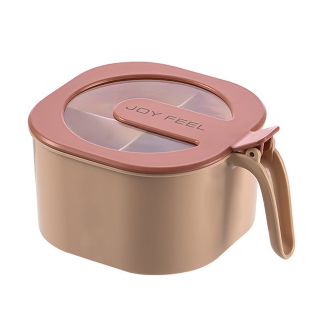 CAROOTU Convenience Seasoning Box Spice Jars Four Compartment Condiments Storage Pots Storage Tool for Kitchen