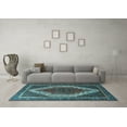 thumbnail image 3 of Ahgly Company Indoor Rectangle Persian Light Blue Traditional Area Rugs, 7' x 9', 3 of 4
