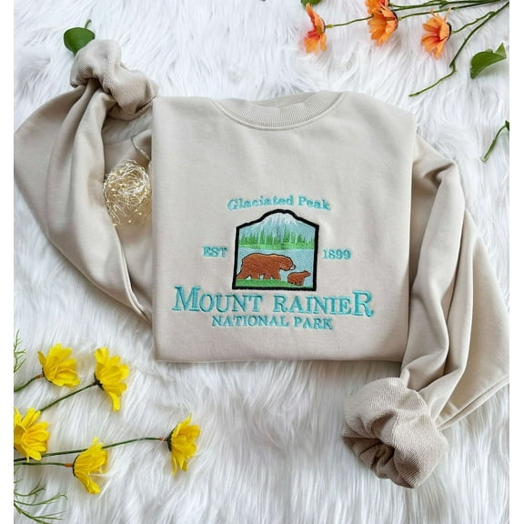 Embroidered Mount Rainier NationalPark Sweatshirt