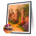 thumbnail image 2 of 5D DIY Courtyard Gate Diamond Picture Resin Art Full Round Rhinestone Painting, 2 of 9
