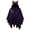 Dark Purple, variant on Hooded Cape with Ear Detail Wrap Style Outerwear Side Lace Up Strap Buckle Design Irregular Cut Overpiece for Halloween Themed Gathering Outfit (Wine,One Size)