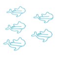 thumbnail image 4 of 100 Uds. Clips de papel bonitos estilo delfín azul Color exquisito fuerza de sujeción fuerte Clips de papel para niños para oficina escuela hogar, 4 of 5