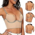 thumbnail image 2 of Women's Low Back Bras - Seamless Deep U Plunge Backless Bras, Convertible Multiway High quality, 2 of 5