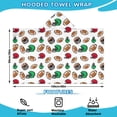 thumbnail image 2 of Football Helmets and Balls Pattern Hooded Bath Towel，60"x35" for Ages 3 To 12 Kids, Quick Dry Lightweight Soft Microfiber Hood Beach Towel Cover Up for Kids, 2 of 7