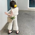 thumbnail image 3 of Girls Outfit Sets Summer Kids Casual Clothing For Girls Hollow Vest+Wide Leg Pants Children's Baby Girl Clothing Korean Version, 3 of 6
