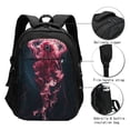 thumbnail image 3 of Fotbe Mesmerizing Pink Jellyfish Mochila con Estampado y Puerto USB para Hombre y Mujer, Mochila Antirrobo, Mochila de Viaje, Mochila Escolar, Mochila Universitaria, 3 of 7