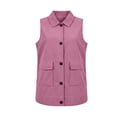 thumbnail image 7 of Staron Fall Vest for Women Casual Knit Vest Sleeveless Solid Lightweight Comfy Loose Longline Vest Jacket Hot Pink XL, 7 of 7