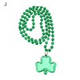 thumbnail image 3 of Washranp St. PatrickS Day Shamrock Necklace,Irish Green Hat Letters Long Round Bead Necklace for Party Supplies, 3 of 6