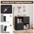 thumbnail image 4 of Giantex cube Bookcase, Wooden Bookshelf w/4-cube, Display Compartment Cabinet forBedroom, Living Room, Black, 4 of 5