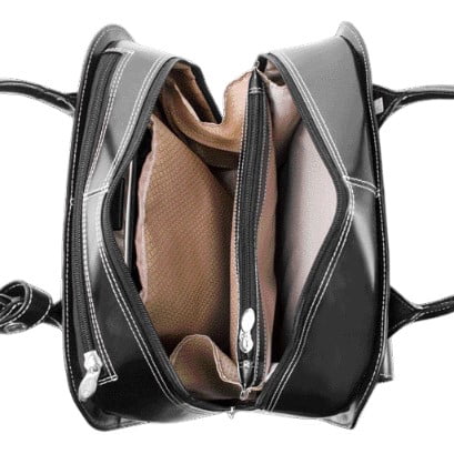 UPTOWN | 15” Leather Vertical Wheeled Laptop Briefcase