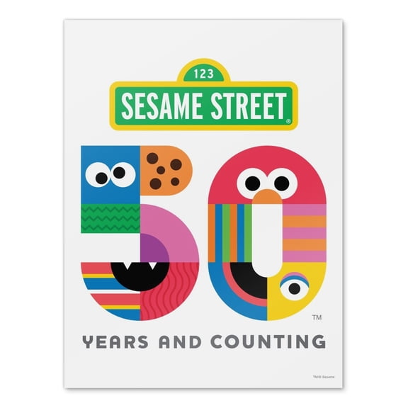 Sesame Street 50th Anniversary Logo Home Business Office Sign