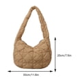 thumbnail image 2 of Bolso hombro plisado algodón con bordado rombos Btafrte Caqui, 2 of 9