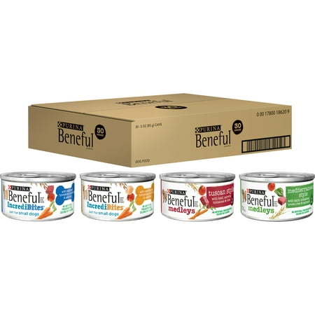 Purina Beneful Wet Dog Food Variety Pack, 3 oz Cans (30 Pack)