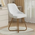 thumbnail image 6 of VECELO Set of 2 Upholstered Velvet Accent Chairs, Vanity Chair With Gold Cross Base For Bedroom, Home Office, Vanity, 6 of 9