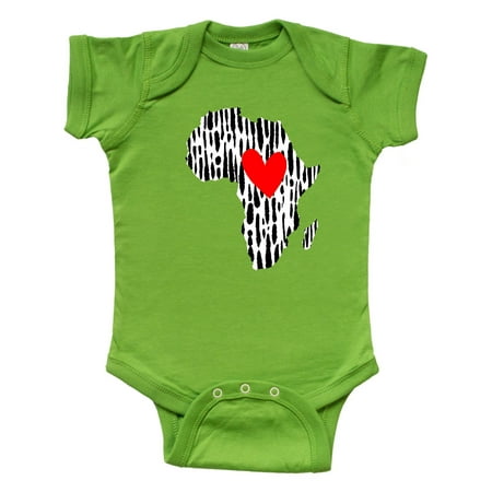 

Inktastic Black History Month Ink Print African Heart Gift Baby Boy or Baby Girl Bodysuit