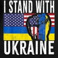 thumbnail image 3 of CafePress - I Stand With Ukraine Flag Amer Long Sleeve T Shirt - Women's Long Sleeve Graphic Tee Casual Fit, 3 of 4