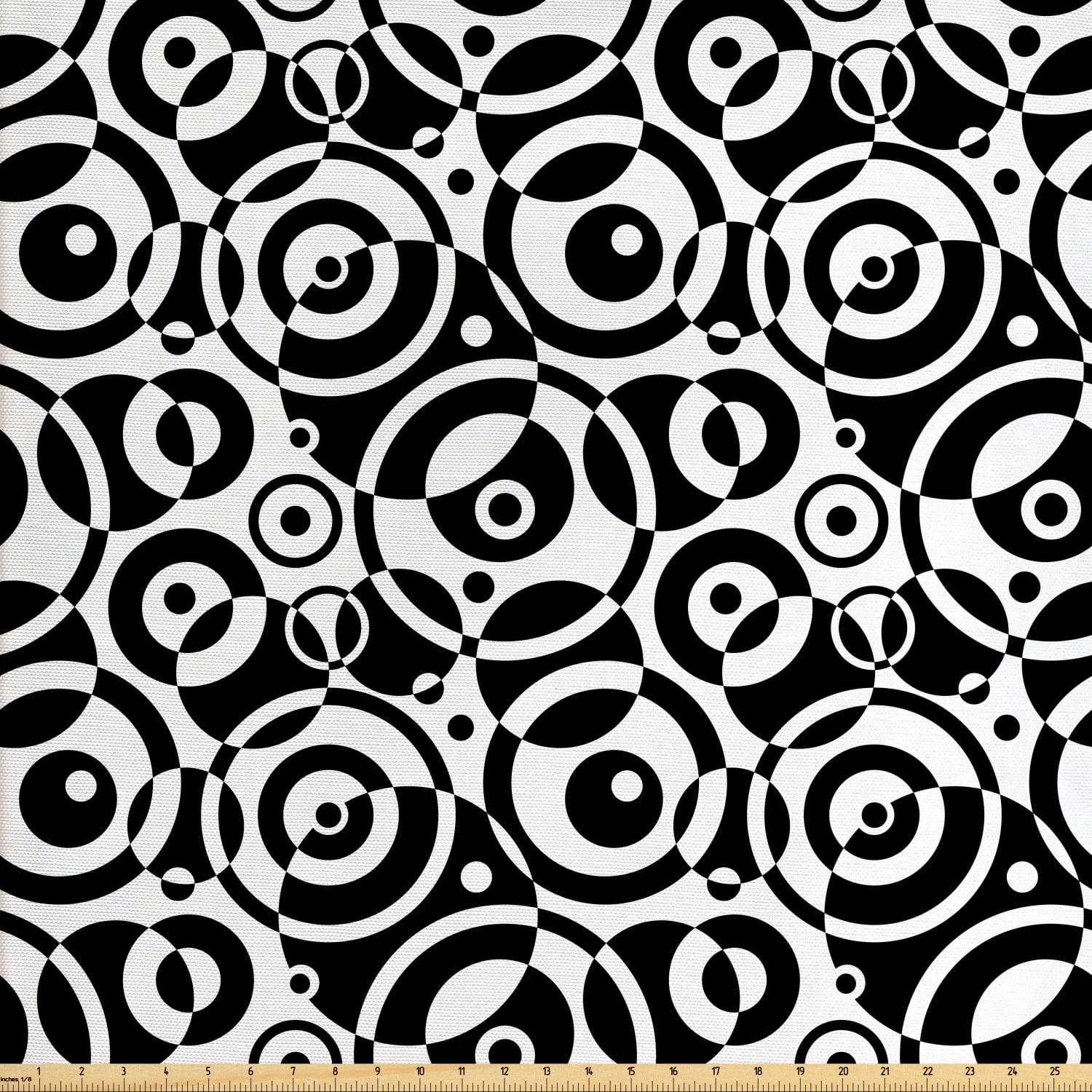 Black and White Fabric by the Yard Upholstery, Grid Style Lines Monochrome  Interlace Squares Modern Digital Art Pattern, Decorative Fabric for DIY and  Home Accents, Black White by Ambesonne 