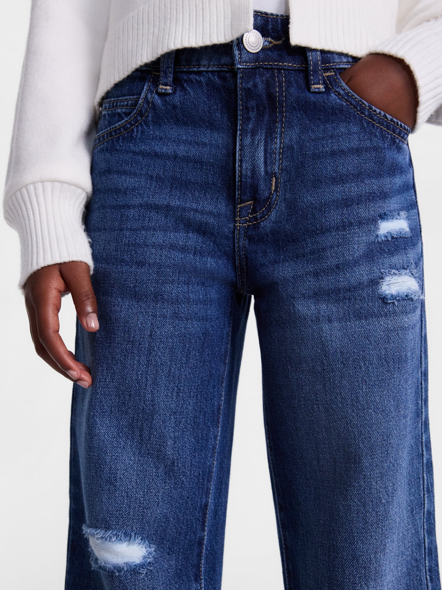 Wonder Nation Girls Easy Straight Leg Jean, Sizes 5-18