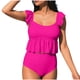 thumbnail image 2 of Tankini de moda para mujer, sin mangas, de color sólido, traje de baño, push-up, acolchado, conjuntos de blusa, traje de baño de dos piezas para mujer, trajes de baño tankini para mujer, traje de baño, 2 of 6