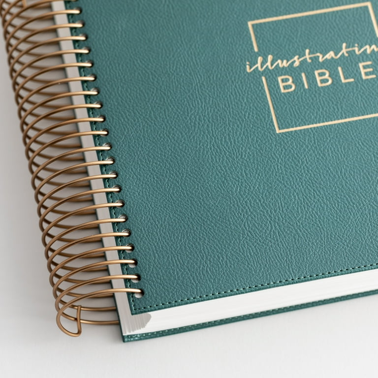 Personalized Illustrating Bible NIV Dark Gray, Spiral Bound, Journaling