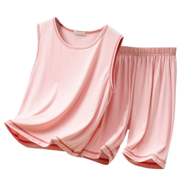 Hiiyo Tenues Grandes Filles Débardeur Décontracté Respirant avec Shorts Ensemble 2 Pcs