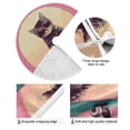 thumbnail image 4 of Cool Cat Wearing Sunglasses Christmas Tree Skirt Stand Mat Waterproof Floor Protection Mat for Holiday Decoration, 4 of 6