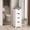 White#3, variant on Bathroom Vanity, White freestanding storage cabinet with 4 drawers, suitable for bathroom, living room, kitchen, White Bathroom Storage Cabinet,Mdf Bathroom Shelving, Bath & Faucets Bathroom Storage