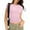Pink, variant on TYGHBN Fashion Tops for Women Fitted Short Sleeve Basic Tee Slim Fit Shirts Womens Summer Shirts Loose Fit Dark Tee Shirt Women Casual Shirts Women Tops Spandex Short Sleeve Athletic Top Medium Shirt