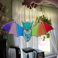 thumbnail image 6 of HmNPlay Halloween Bat Decorations Acrylic Suncatcher - Colorful Window Hanging Wall Art for Home, Festival Party Supplies, 1pc Spooky Bat Ornament, 6 of 8