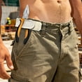 thumbnail image 6 of Buckleless Belt Hook, Elastic Belt with Stainless Steel Buckle, Stretchable Polyester Waist Strap for Hiking and Active Training, Buckleless Belt Loop for Men, Brown, 6 of 9